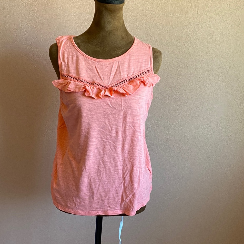 GAP Coral Ruffle Tank Top